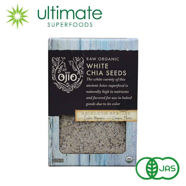 有機JAS認証 UltimateSuperfoods ローホワイトチアシード 8oz（227g）
